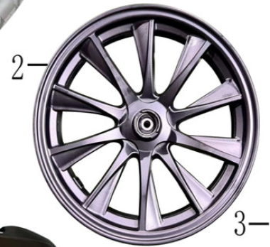 Točak prednji za motor aluminijum, 2.15×12 6024-30-00001 New Flash HF