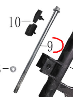 Deo za motor - osovina visilca M10×230 B0080010230 New Adviser