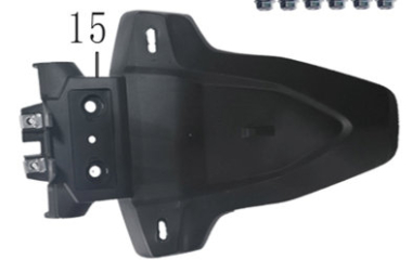 Blatobran zadnji za motor crna 2023-18-00000 New Adviser