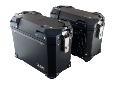 Set bočnih kofera za motor crni sa univerzalnim nosačem 28L 60X33X39CM
