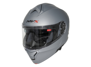 Kaciga za motor veličina L-MVX 935SV Flip Up dupli vizir siva