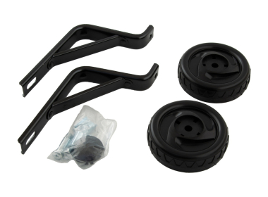 Pomoćni točkići široki sa držačima, crne boje 20”