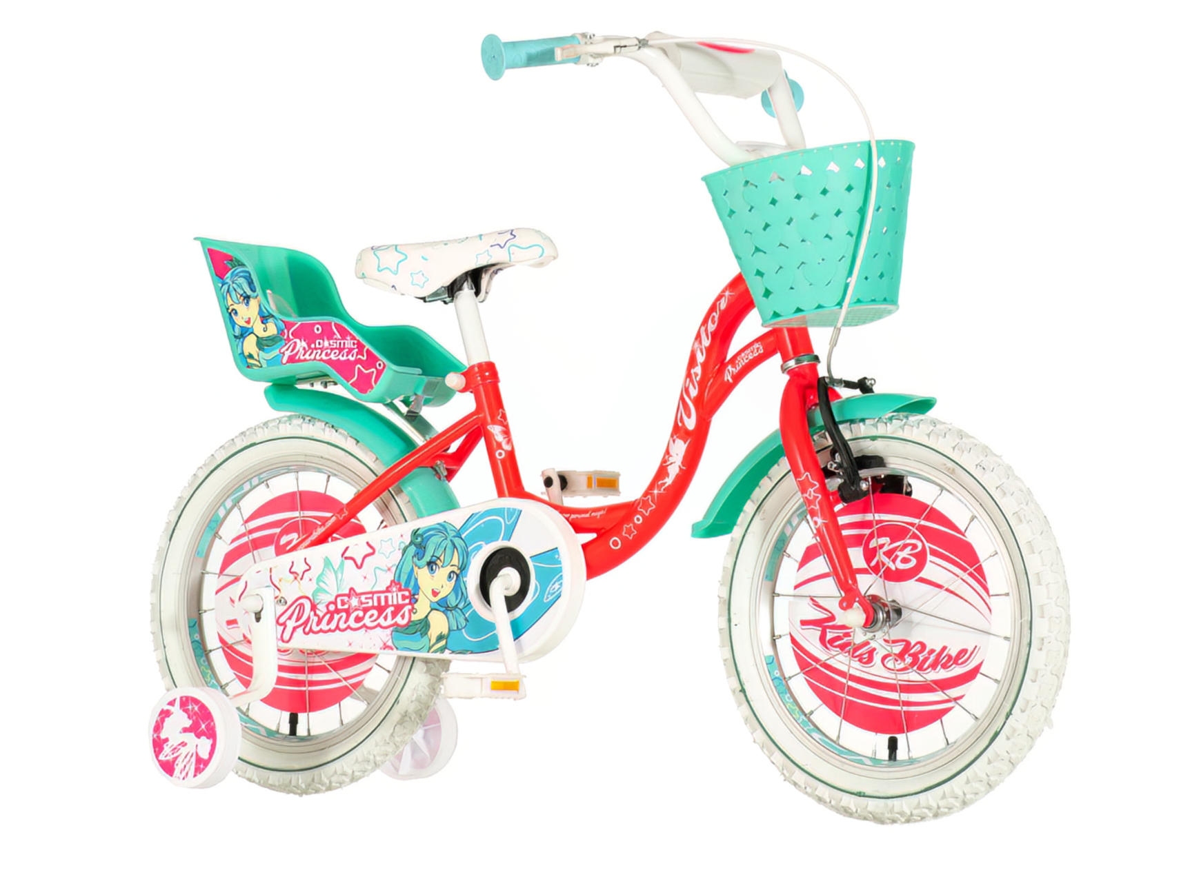 Bicikl Visitor Cosmic princess 16" crveno tirkiz