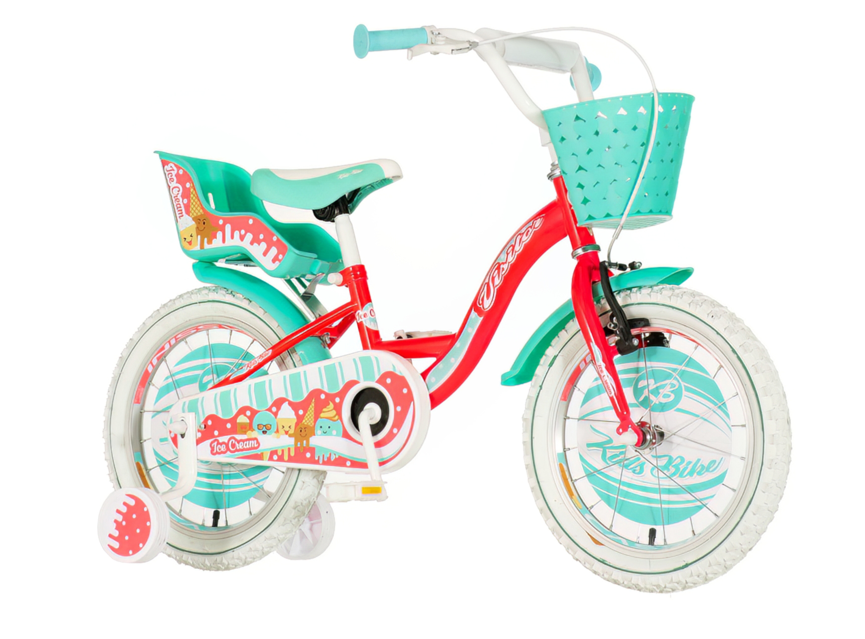 Bicikl Visitor Creme 16" crveno tirkiz