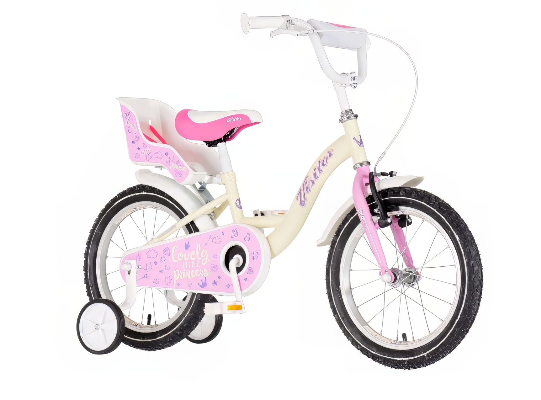 Bicikl Visitor Lovely little princess 16" belo roze