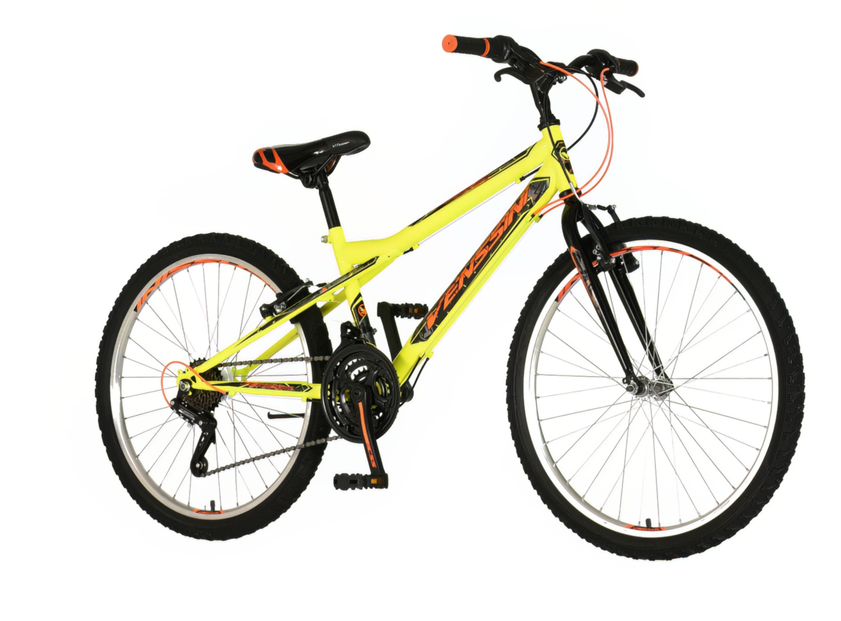 Bicikl Venssini Parma 24" neon žuto narandžasti