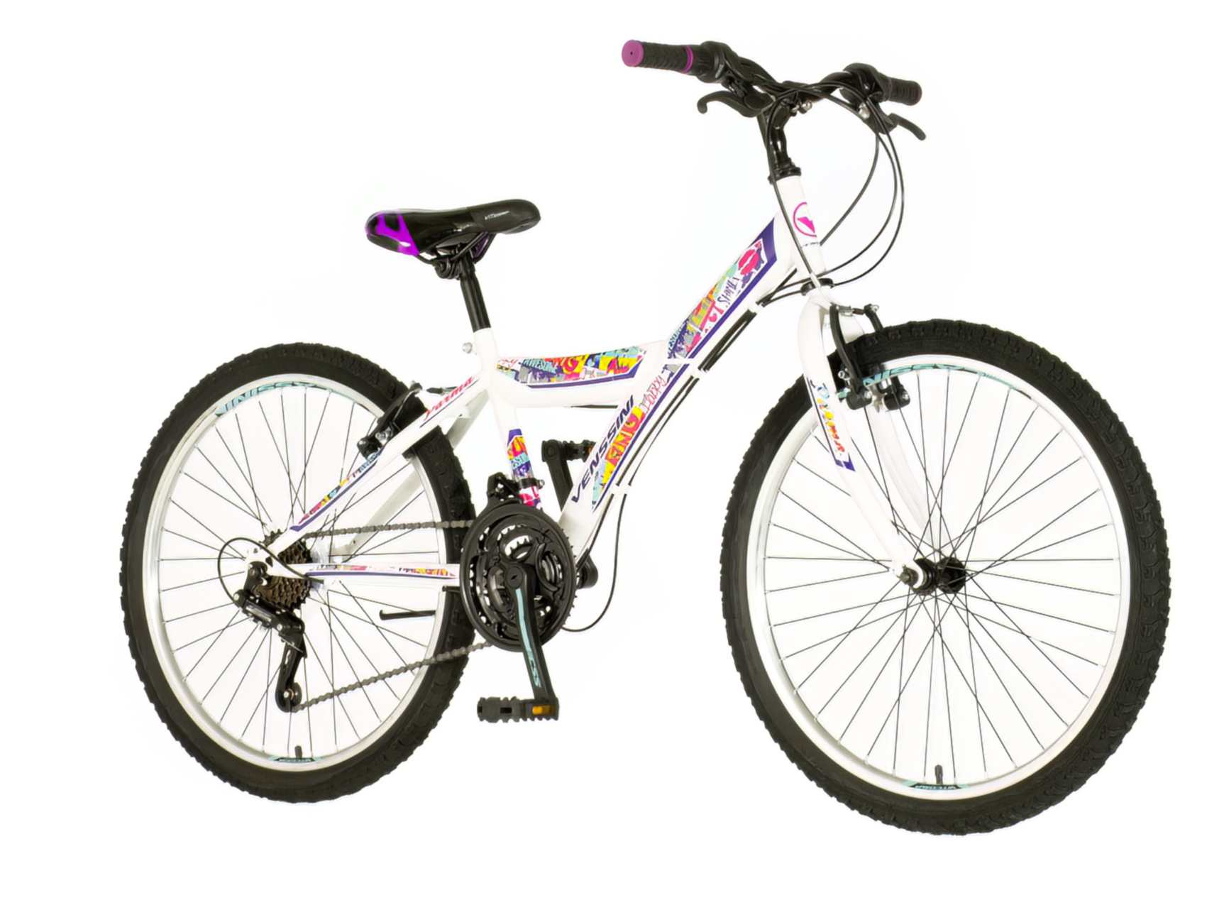 Bicikl Venssini Parma 24" belo multikolor