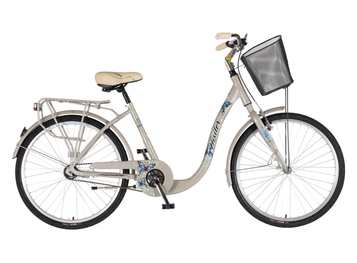 BICIKL FASHION VISITOR BUTTERFLY 26" ALU 17" V-BRAKE KONTRA QUANDA 155-178CM (S/M) SIVI PERLA