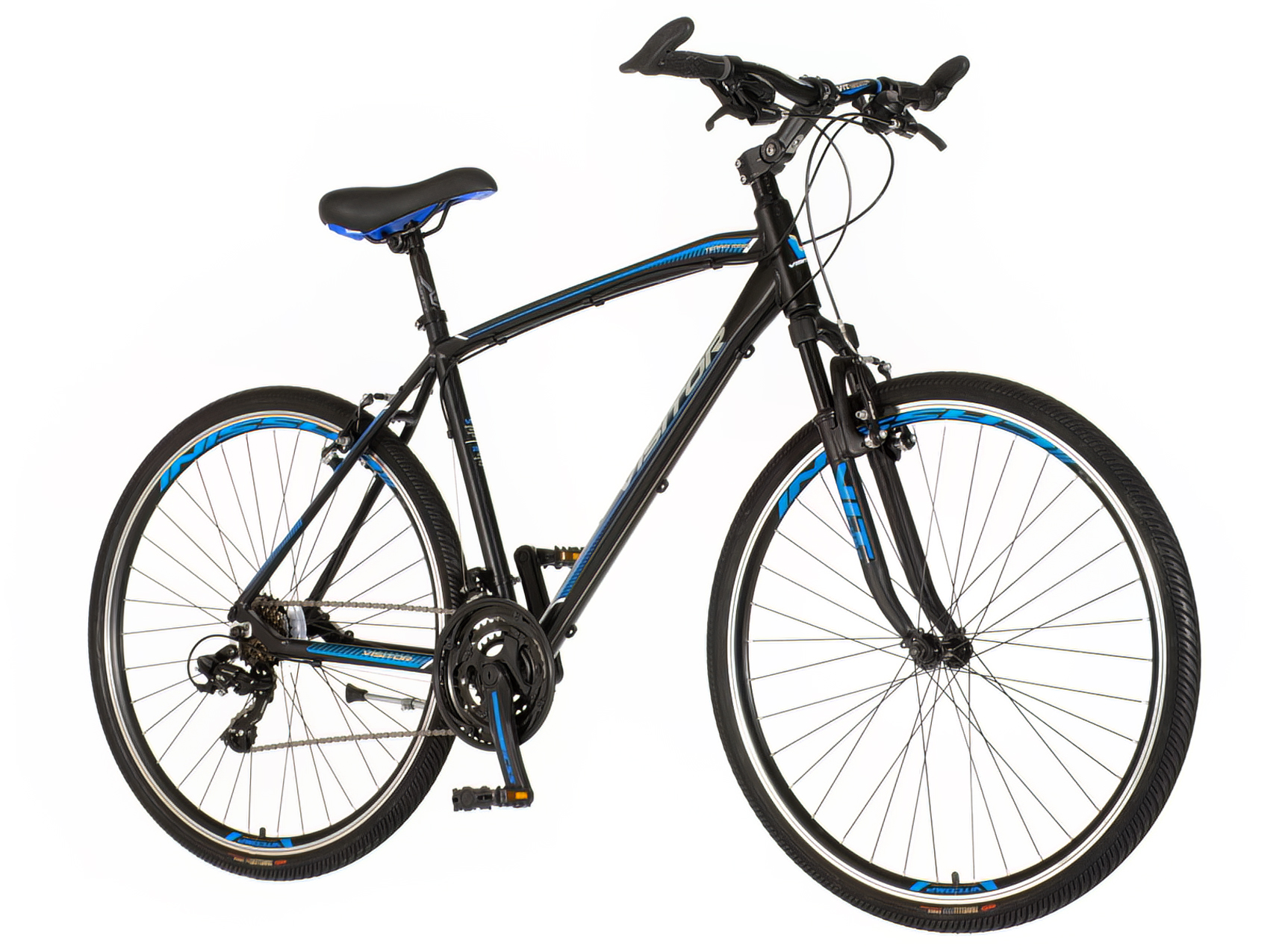 Visitor terra man touring cross bicikla crno plava-tre287amsp
