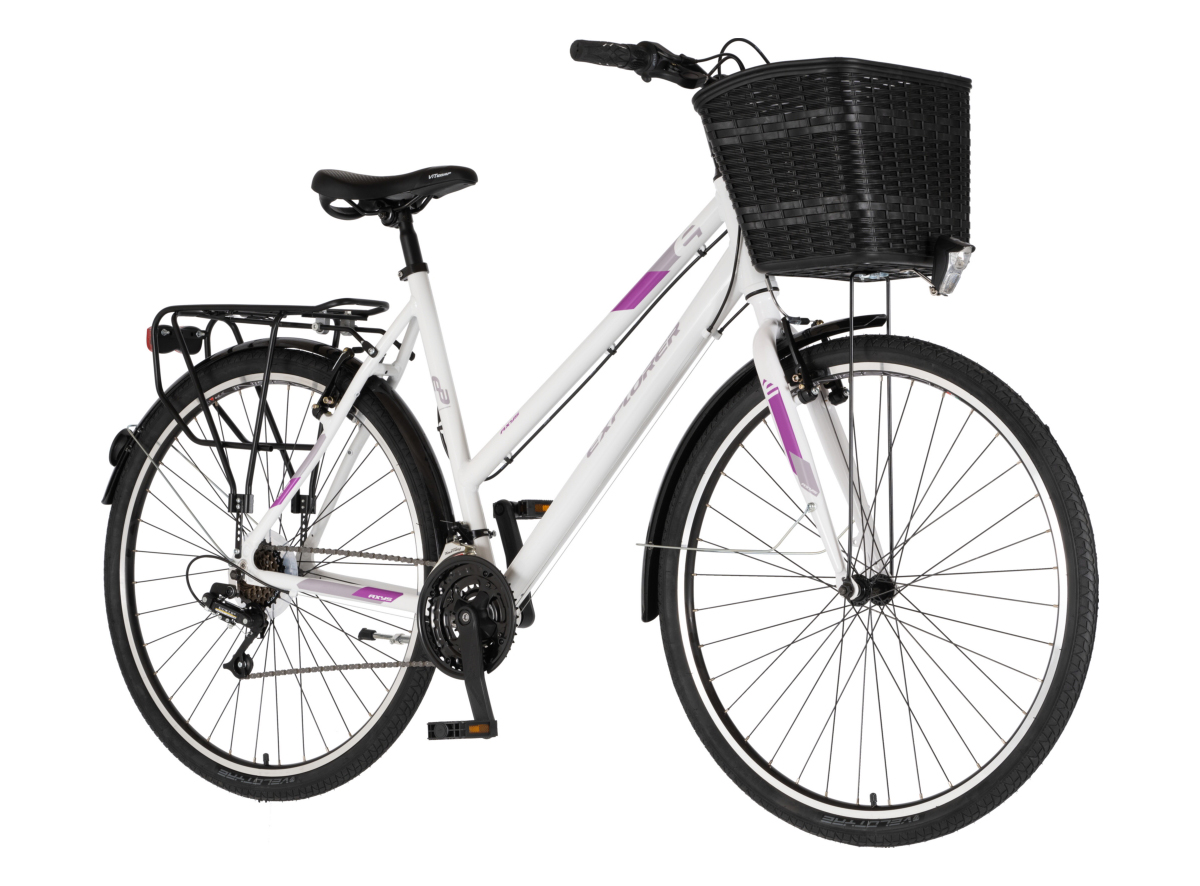 BICIKL TOUR EXPLORER AXYS LADY PRO 28" ALU 21" V-BRAKE  18 BRZINA 167-192CM (L/XL) BELO LJUBIČASTI P