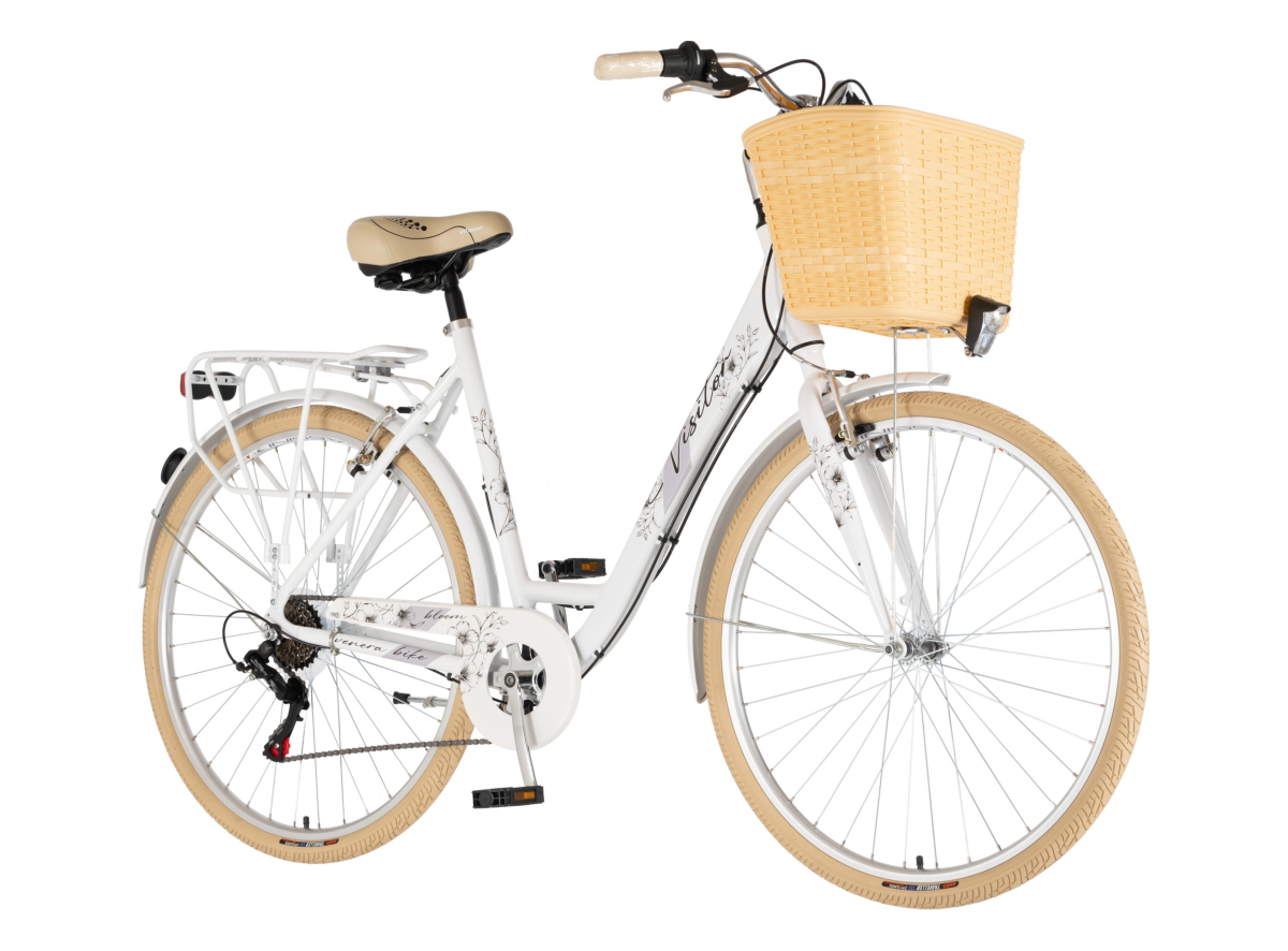 BICIKL FASHION VISITOR BLOOM 28" ALU 21" V-BRAKE  6 BRZINA 155-178CM (S/M) BELI PERLA