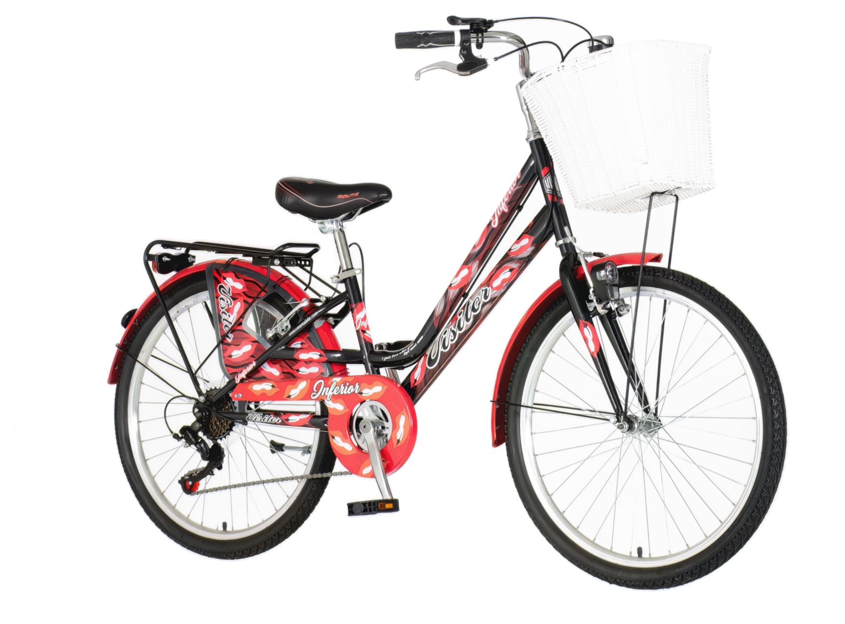 Bicikl Visitor Fashion Inferior 24" crno crveni