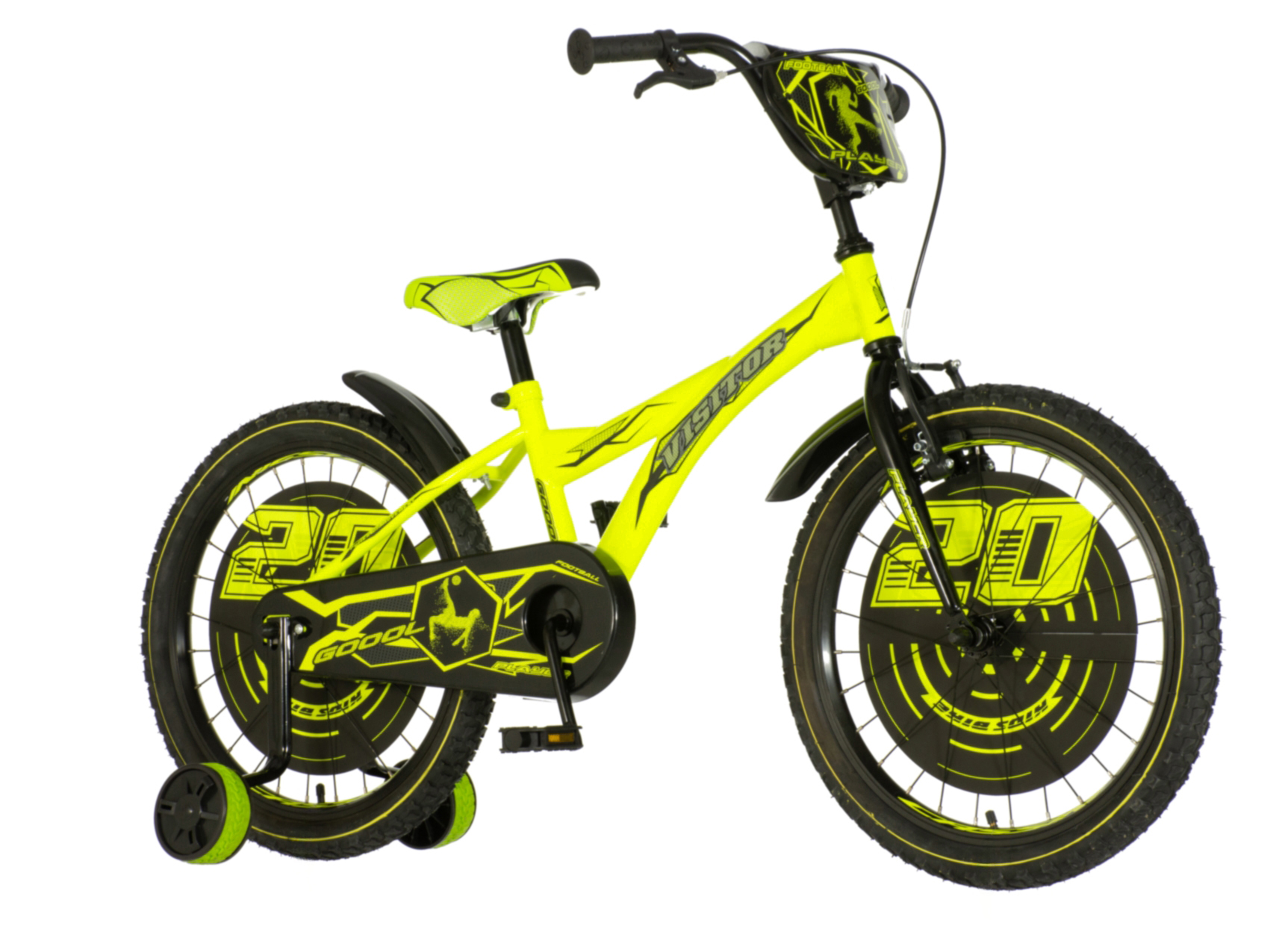 Bicikl Visitor Player 20" neon žuto crni