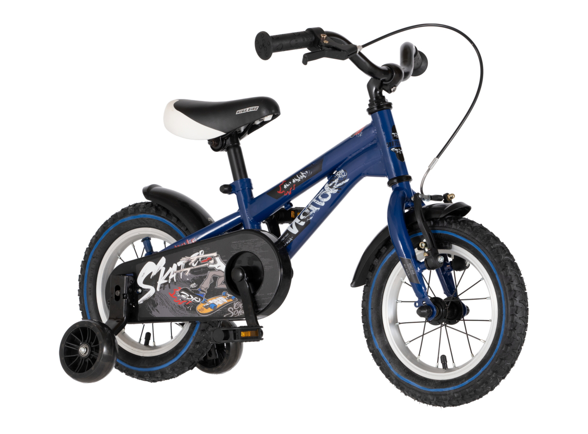 BICIKL KIDS VISITOR BEATSKATE 12" 8" V-BRAKE  KONTRA 95-115CM (12") SIVI  PERLA