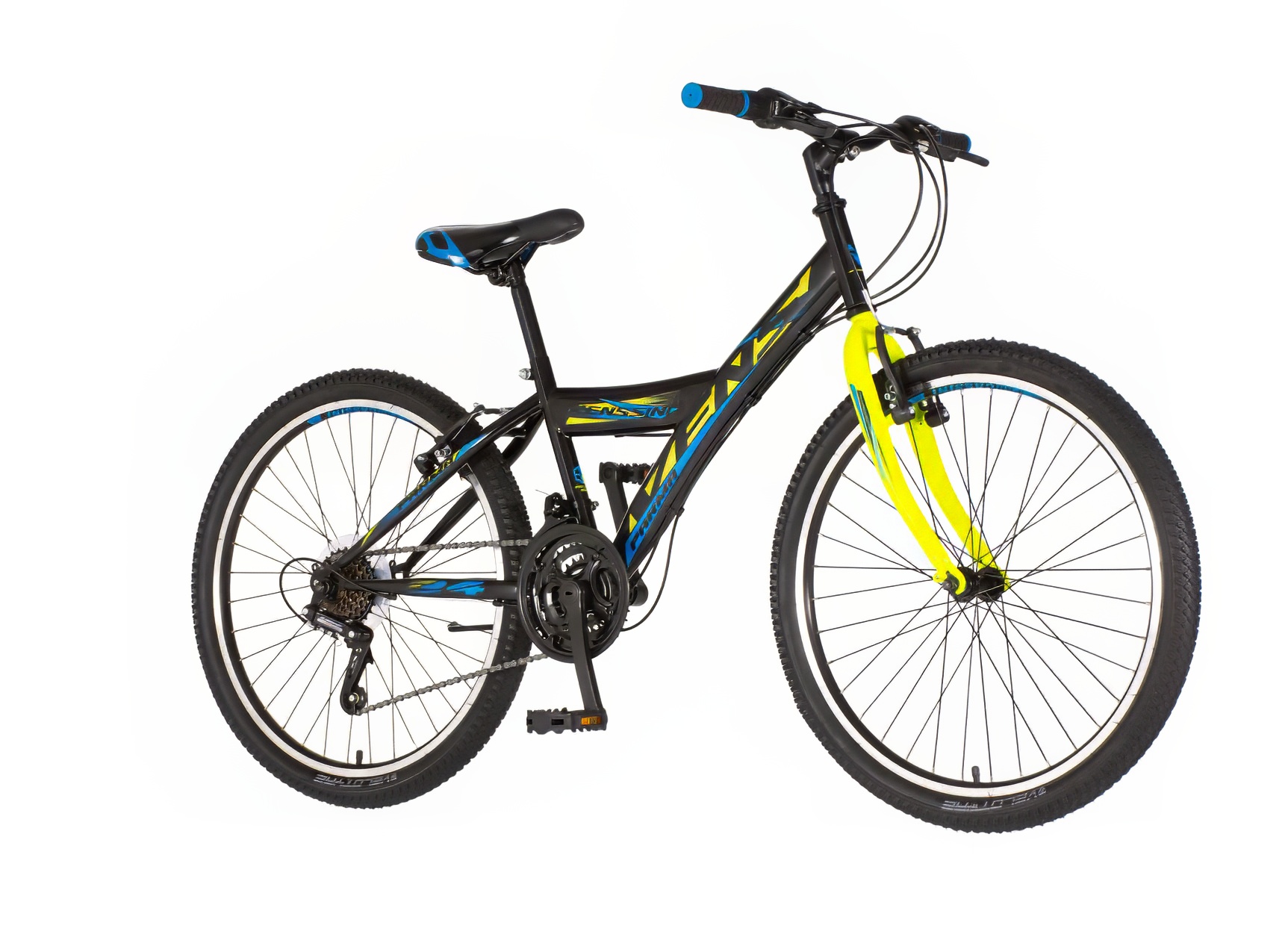 Bicikl Venssini Parma 24" crno žuti