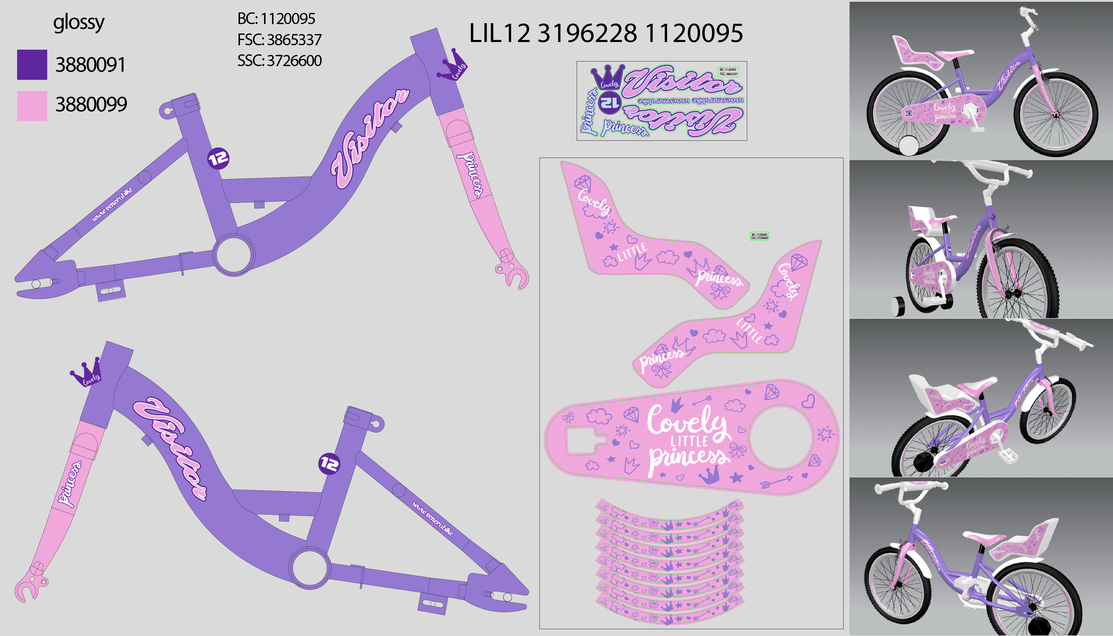 NAL.P.RAM.VEN STICKER LIL122DZTVKK/24AR9P8/12"8"