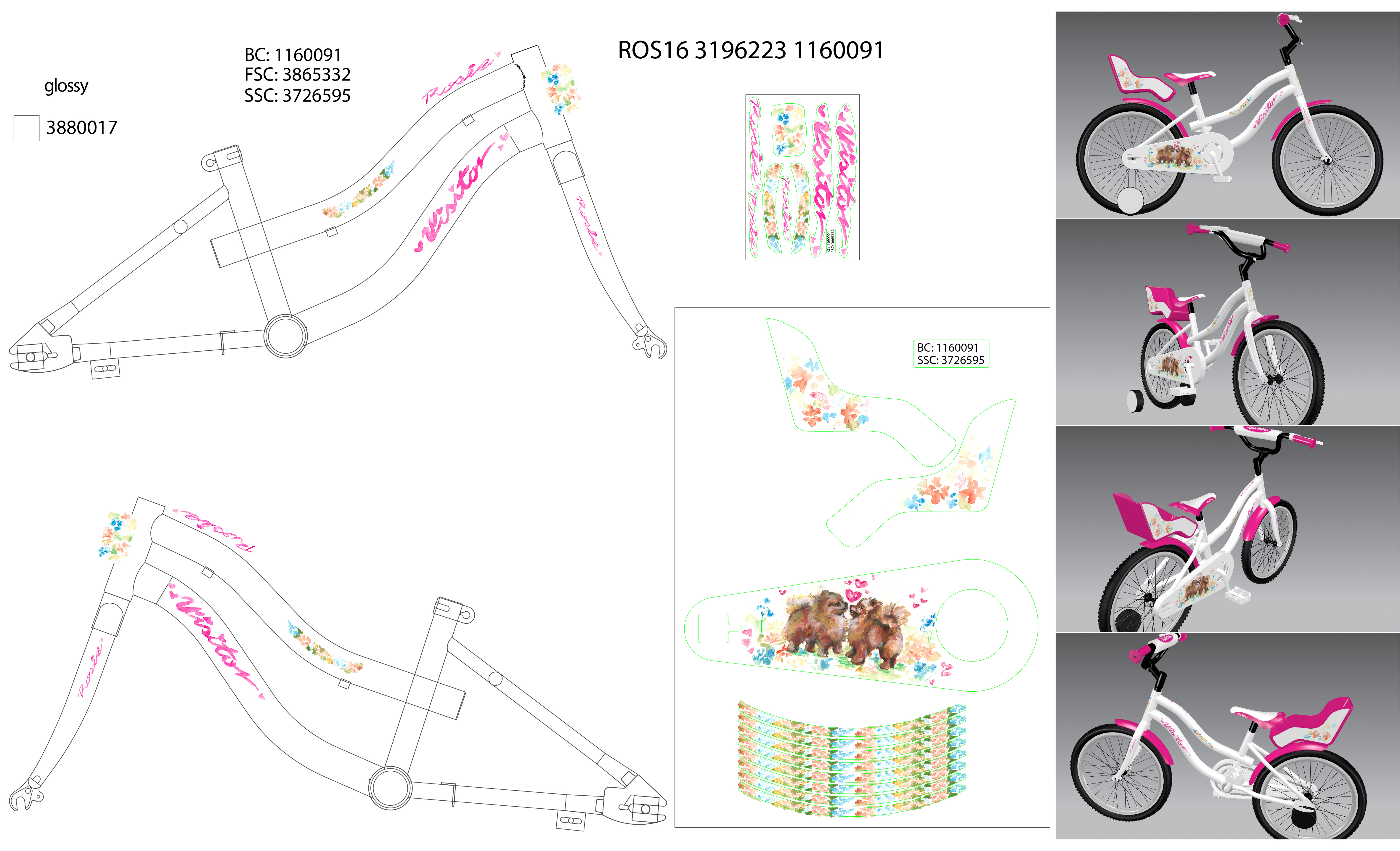 NAL.P.RAM.VEN STICKER DOG162DZTVKK/24AK14P14/16"9"