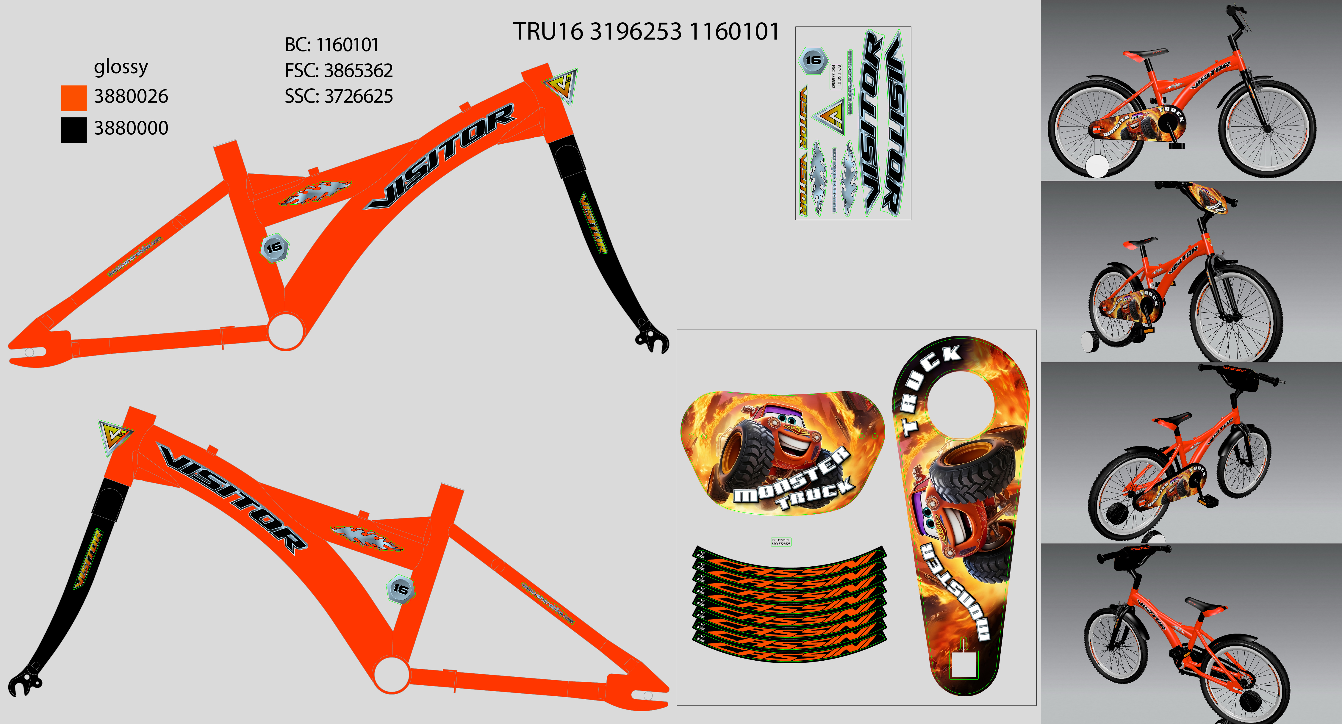 NAL.P.RAM.VEN STICKER TRU162DMTVKK/24AR1P5/16"9"