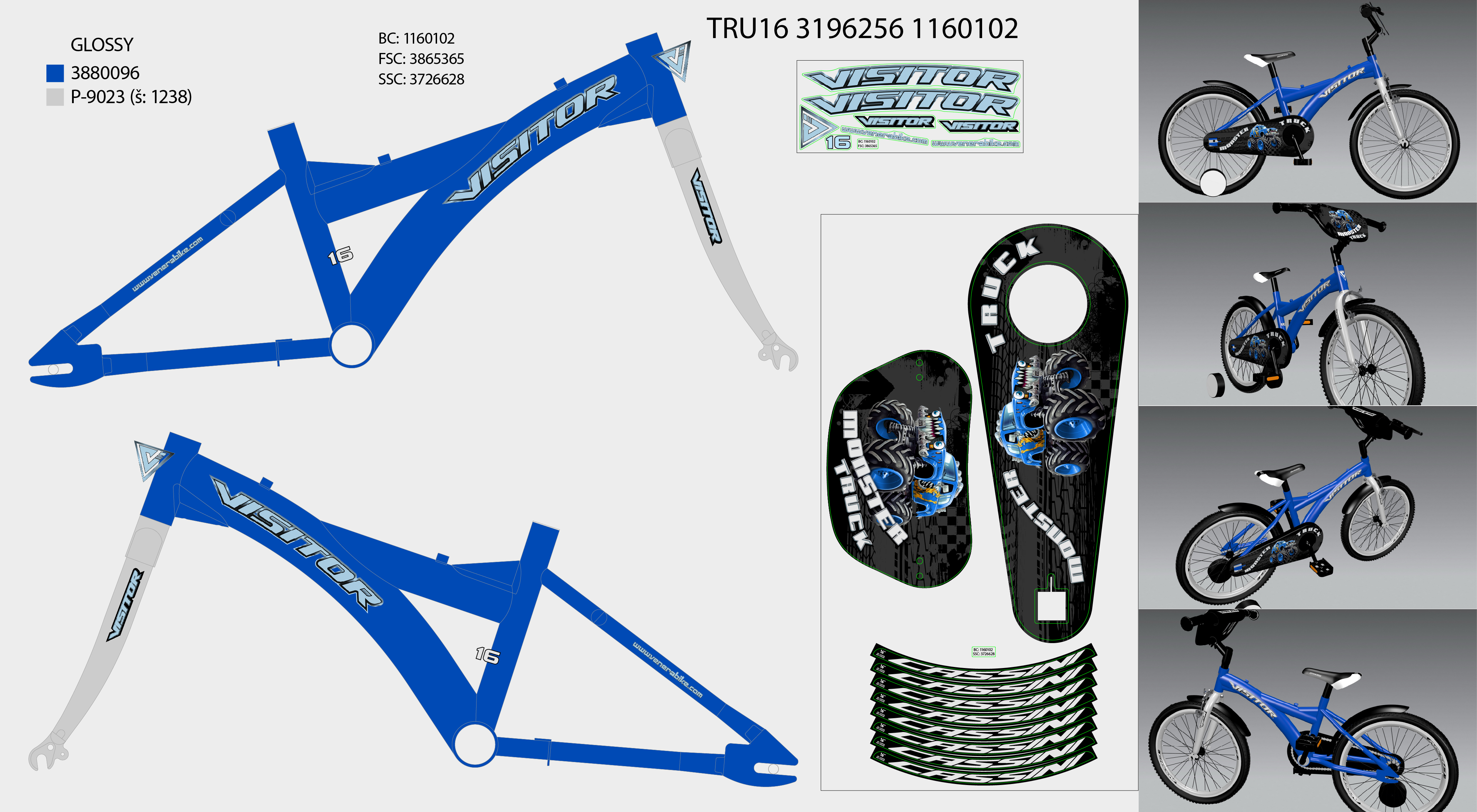 NAL.P.RAM.VEN STICKER TRU162DMTVKK/24AR14P3/16"9"