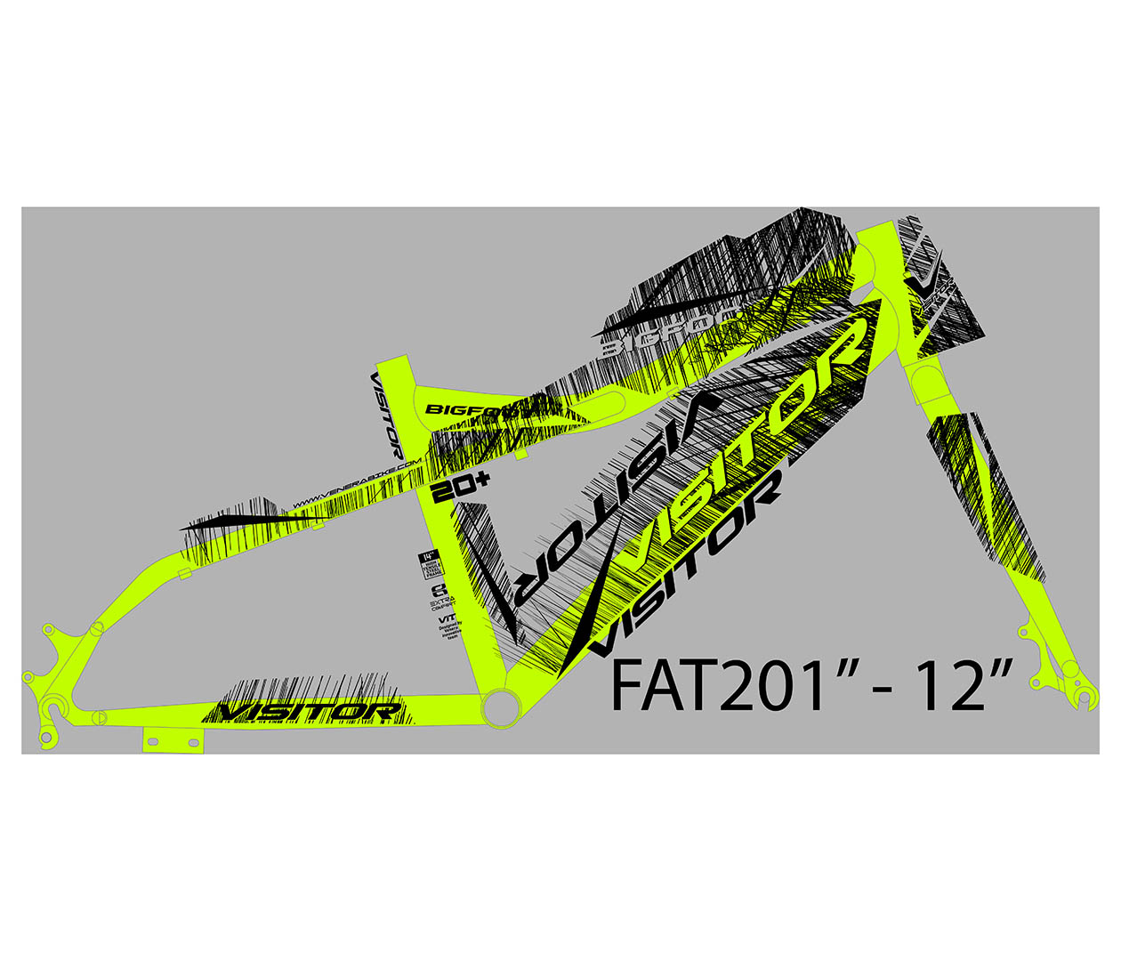 Fat203 20/14 ram za visitor bigfoot crni 2021 @@