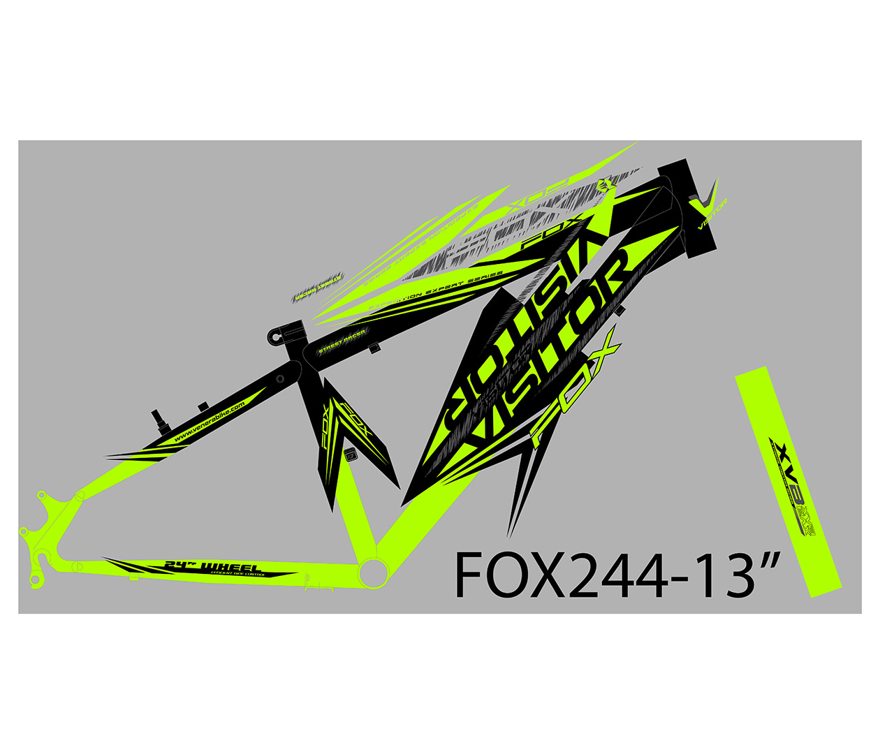 Fox244 24/13 F.RAM KINA za visitor fox sivo zeleni 2021