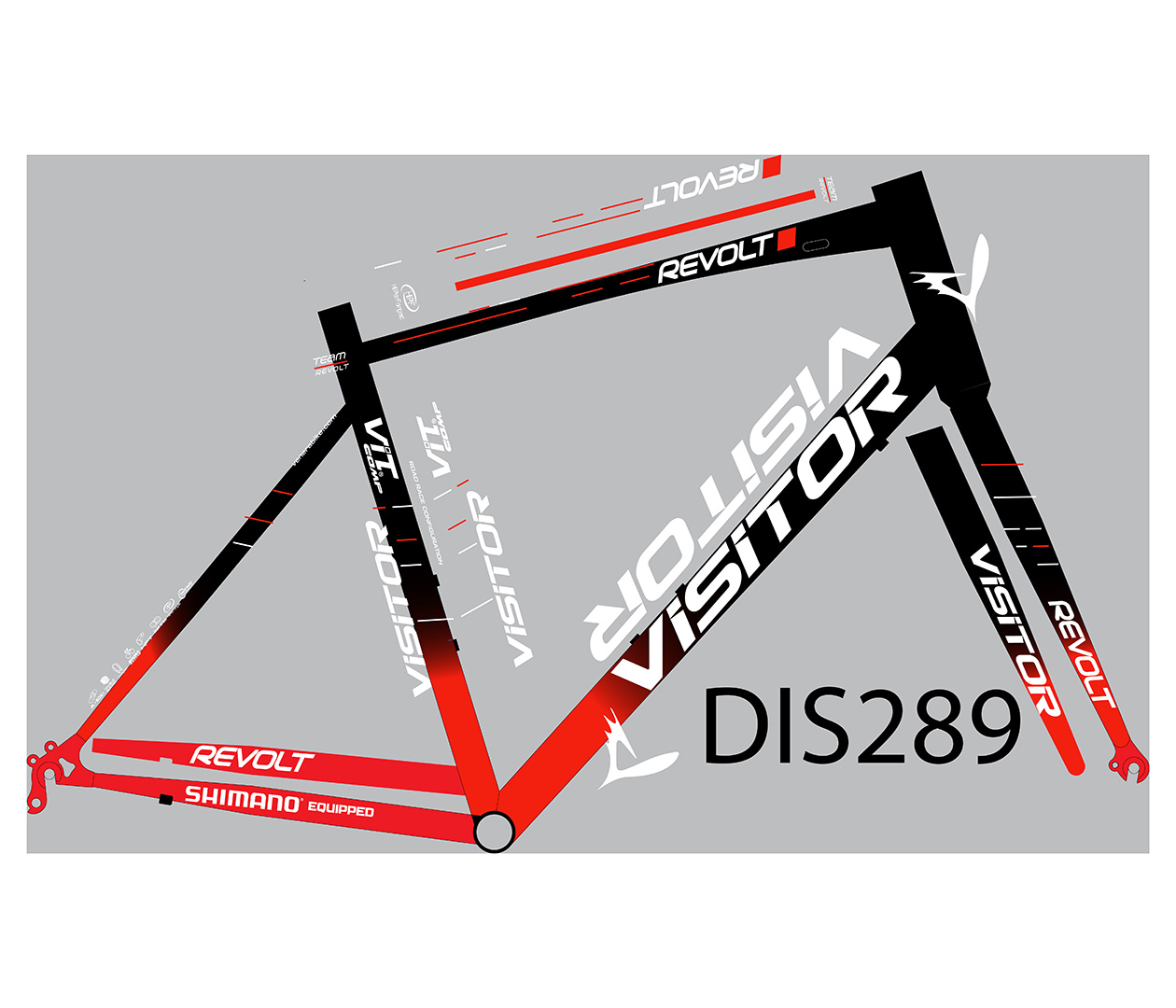 Roa289 28/20 F.RAM KINA za visitor revolt crno crveni 2021