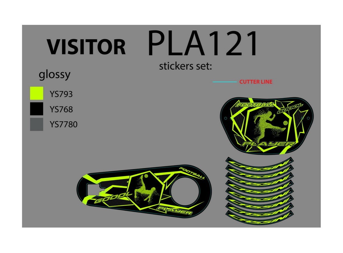 NAL.P.VEN PLA121 PLAYER 12 NALEPNICE ZA BLATOBRAN, TOCKOVE, LANCOBRAN 2017