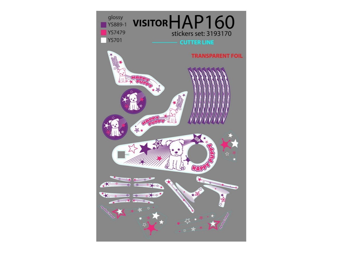 NAL.P.VEN HAP160 SET NALEPICA HAPPY PUPPY 16 ZA POMO.TOC BLATOBR LANC 2017
