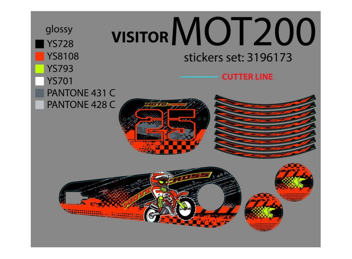NAL.P.KIN MOT200 MOTO CROSS 20 SET NALEPNICA 2020
