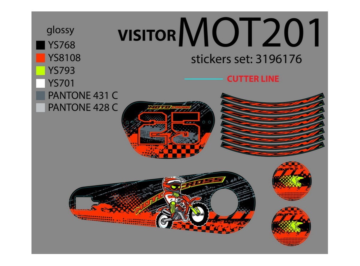 NAL.P.KIN MOT201 MOTO CROSS 20 SET NALEPNICA 2020