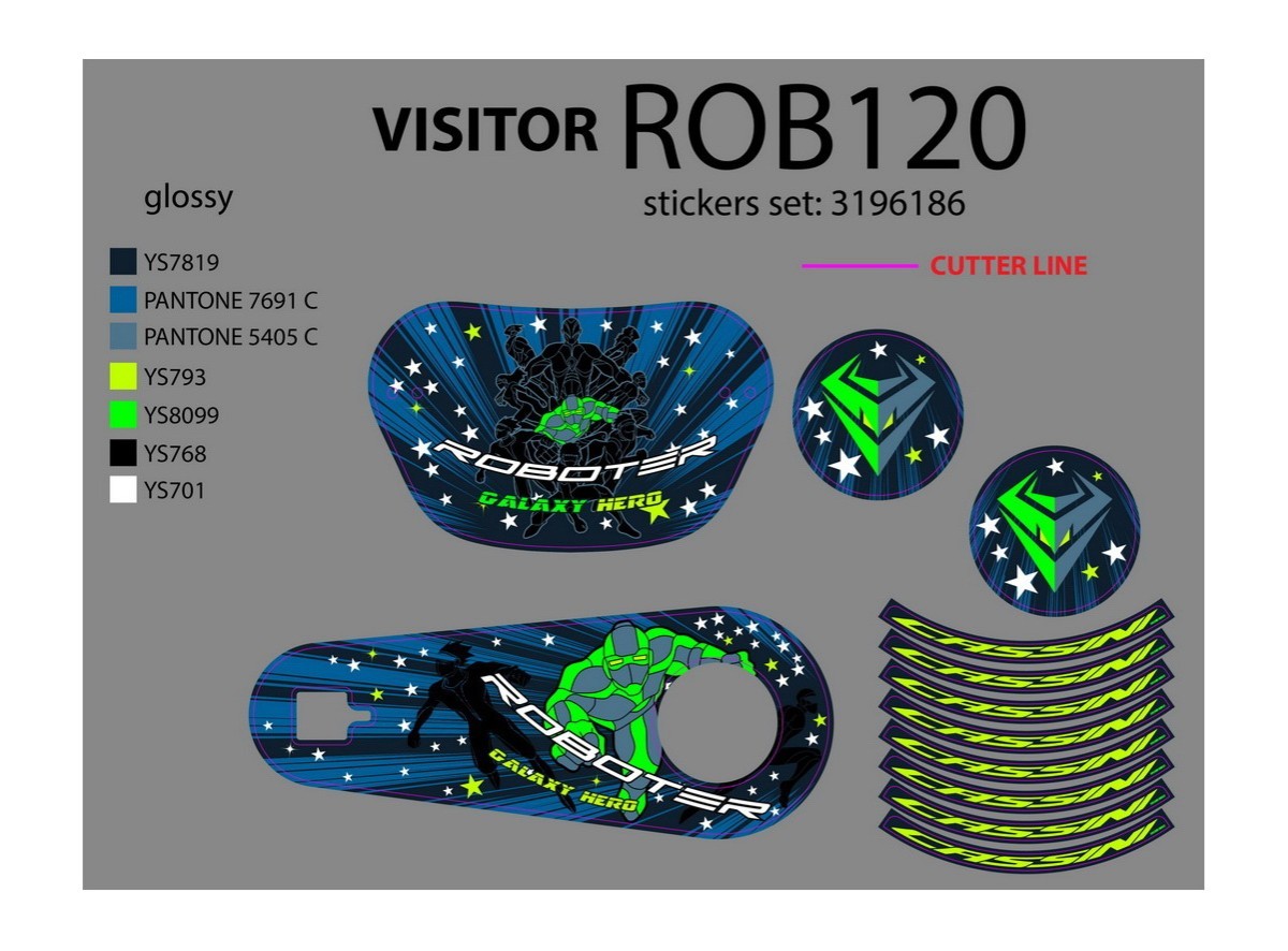 NAL.P.VEN ROB120 ROBOTER 12 SET NALEPNICA 2020