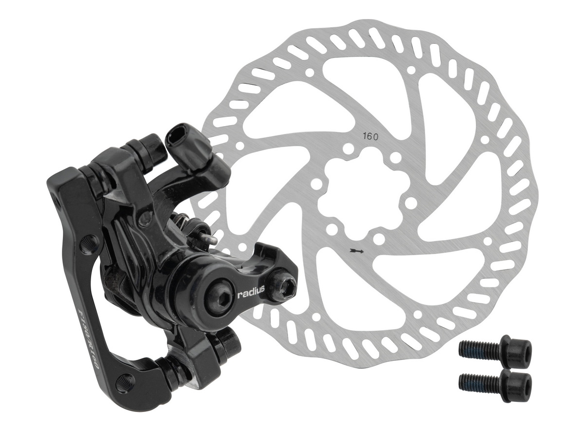 Disk kočnica zadnja radius mehanička crna set sa diskom