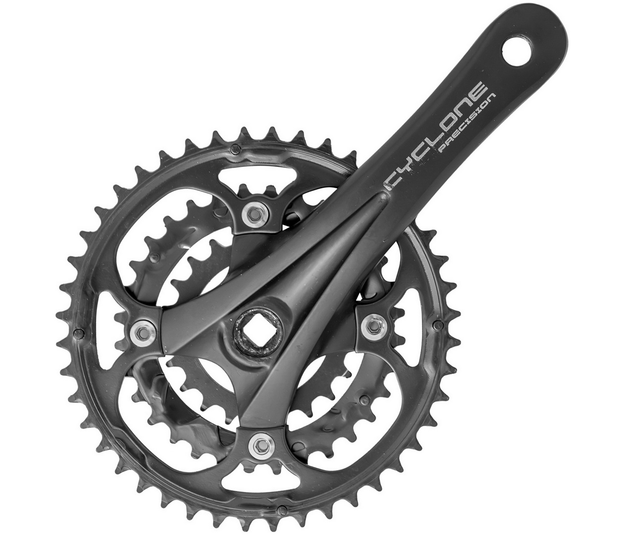 SRED. POGON CYCLONE ACCR ALU SILVER BLACK 22/32/44,170mm CRANK 2014