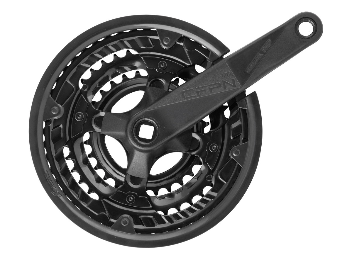 SREDNJI POGON MTB CRNI 28/38/48T WHEELTOP