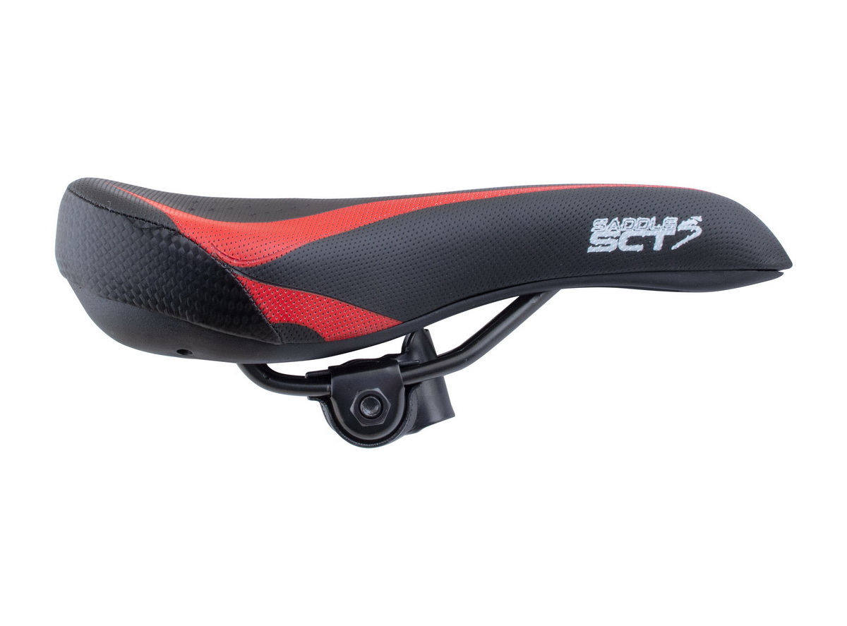 Sedlo mtb crno crveno carbon high end 270x155mm