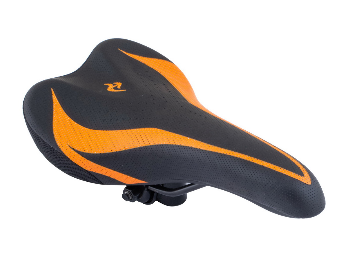 Sedlo mtb crno narandžasto carbon high end 270x155mm