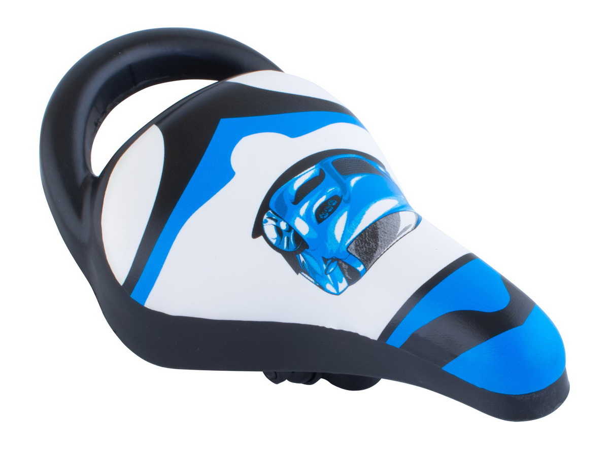 Sedlo za dečiji bicikl sa drškom car park plavo