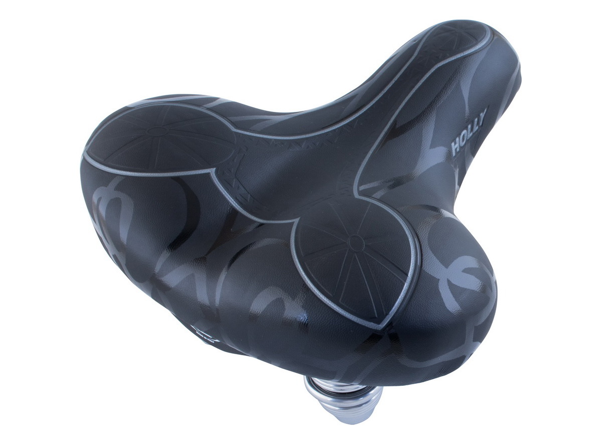 Sedlo holly city komfort sa duplim oprugama crno