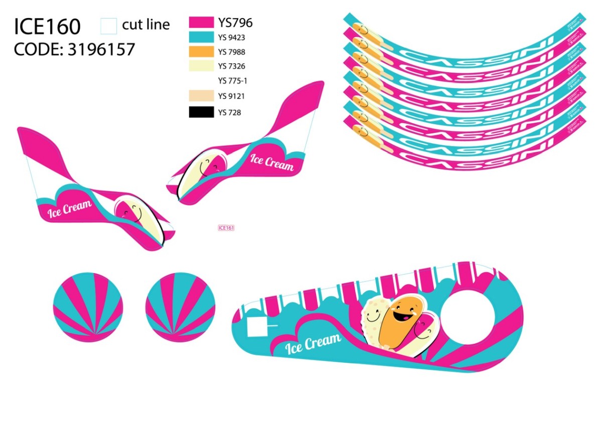NAL.P.VEN ice161 ice cream 16 set nalepnica 2022