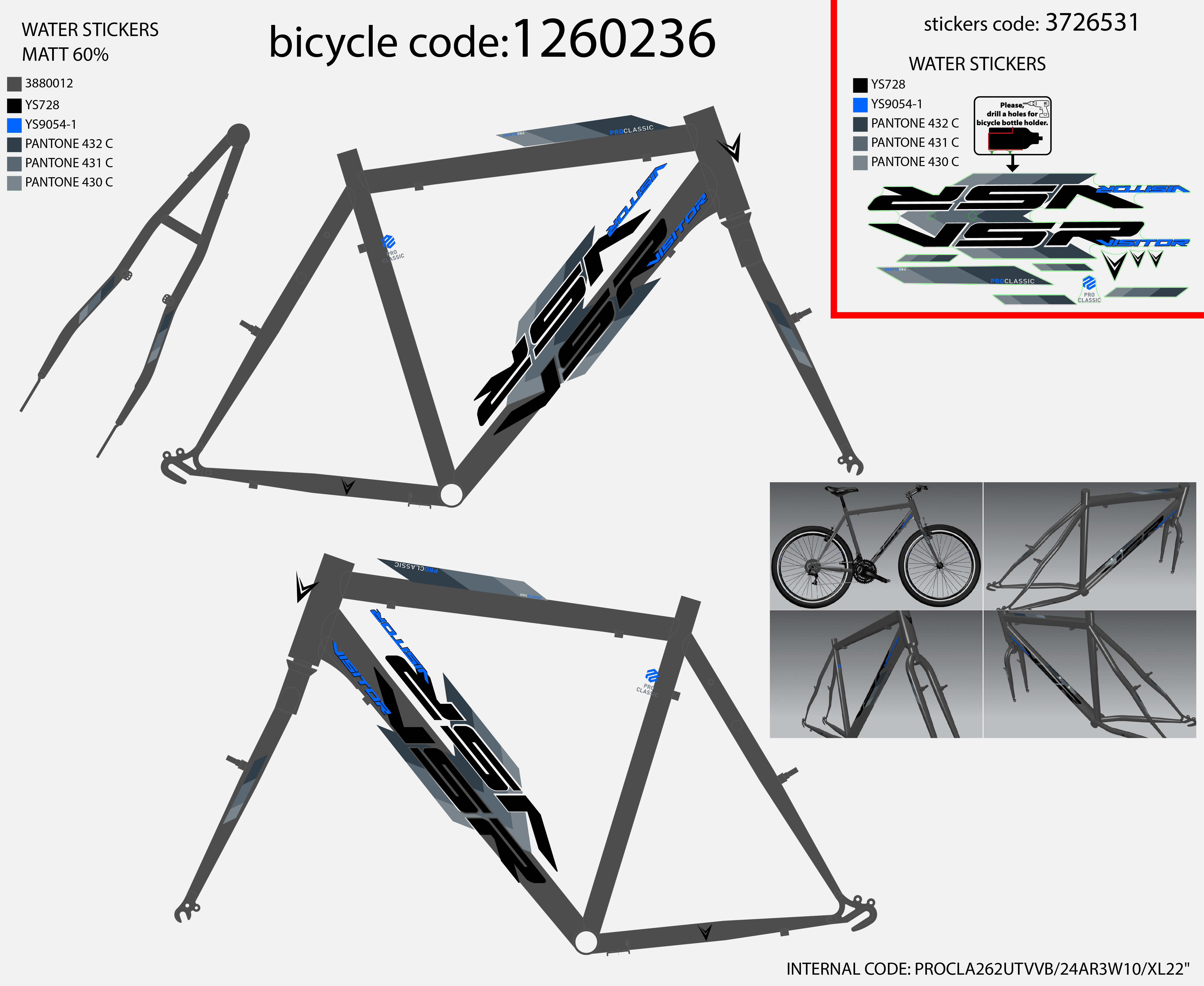 PROCLA262UTVVB/24AR3W10/XL22" F.RAM CASSINI ZA  VISITOR PROCLASSIC