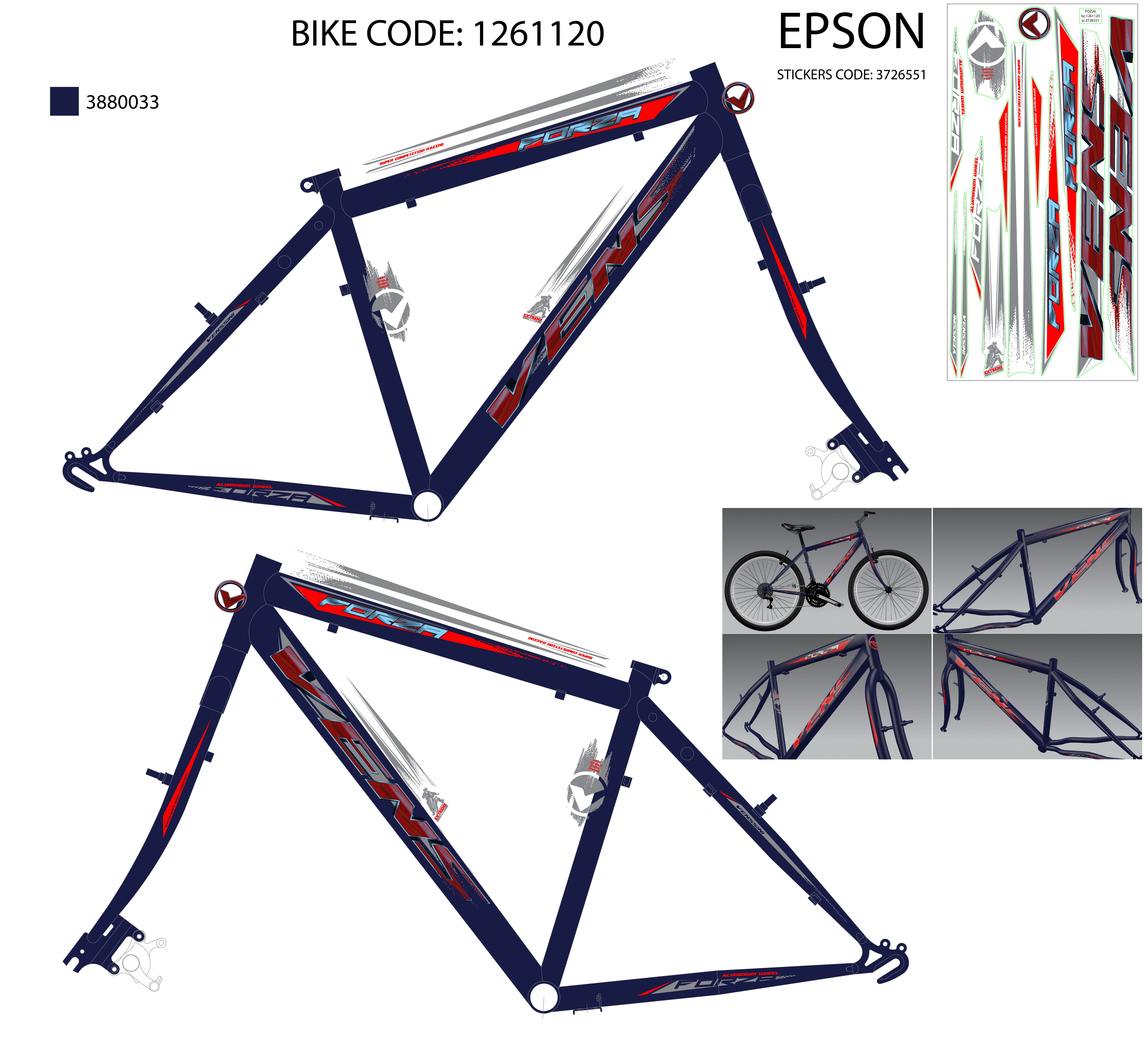 FOZ262MTVVB/24AR2P3/S17" F.RAM CASSINI ZA  VENSSINI FORZA