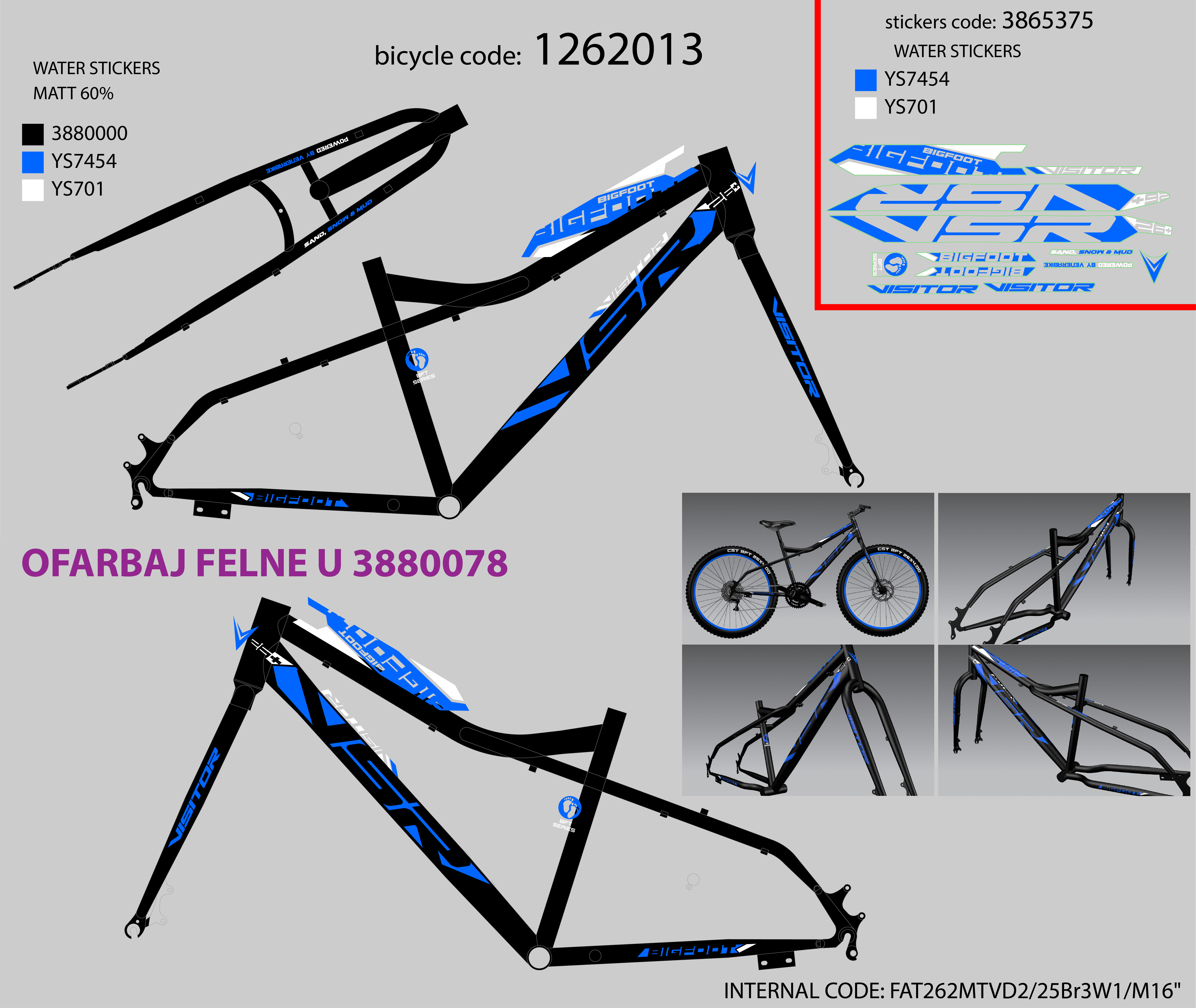 FAT262MTVD2/25BR3W1/M16" F.RAM CASSINI VISITOR FAT BIKE 2025 @@