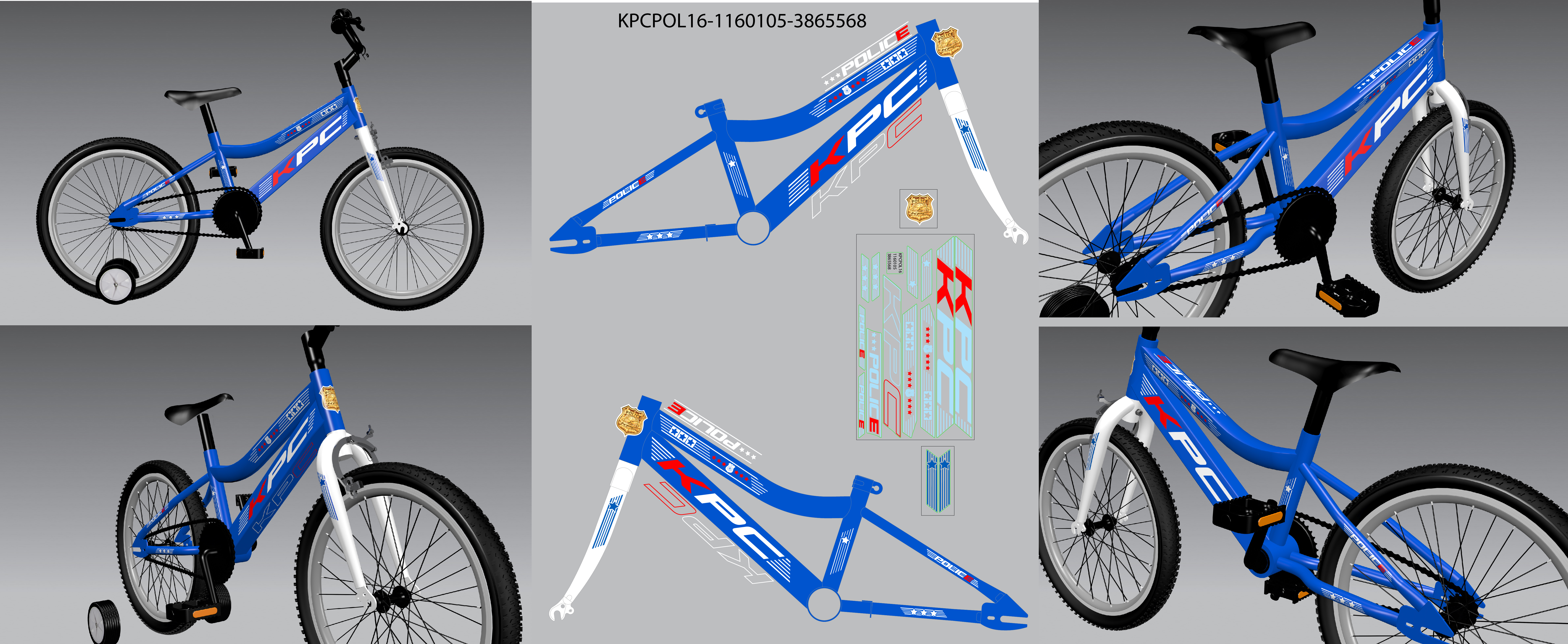 NAL.P.RAM. VEN 162DMTVKK/251R10P1/16"9" 16" SAFETY KPC PLAVI POLICE 2025 EUR1