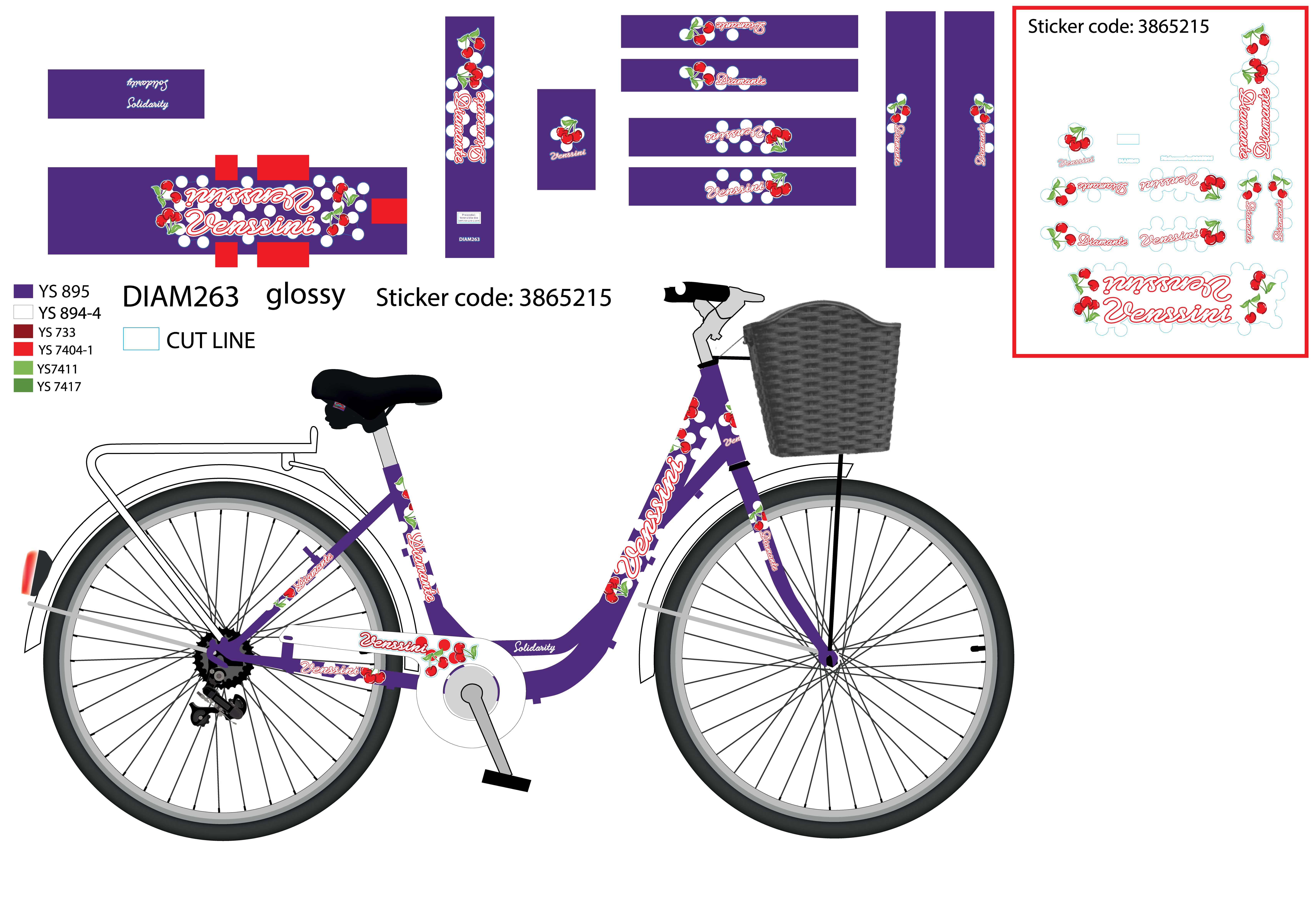 DIAM263 26x3/8/17 F.RAM CASSINI ZA VENSSINI DIAMANTE LJUBICASTI 2021 @@