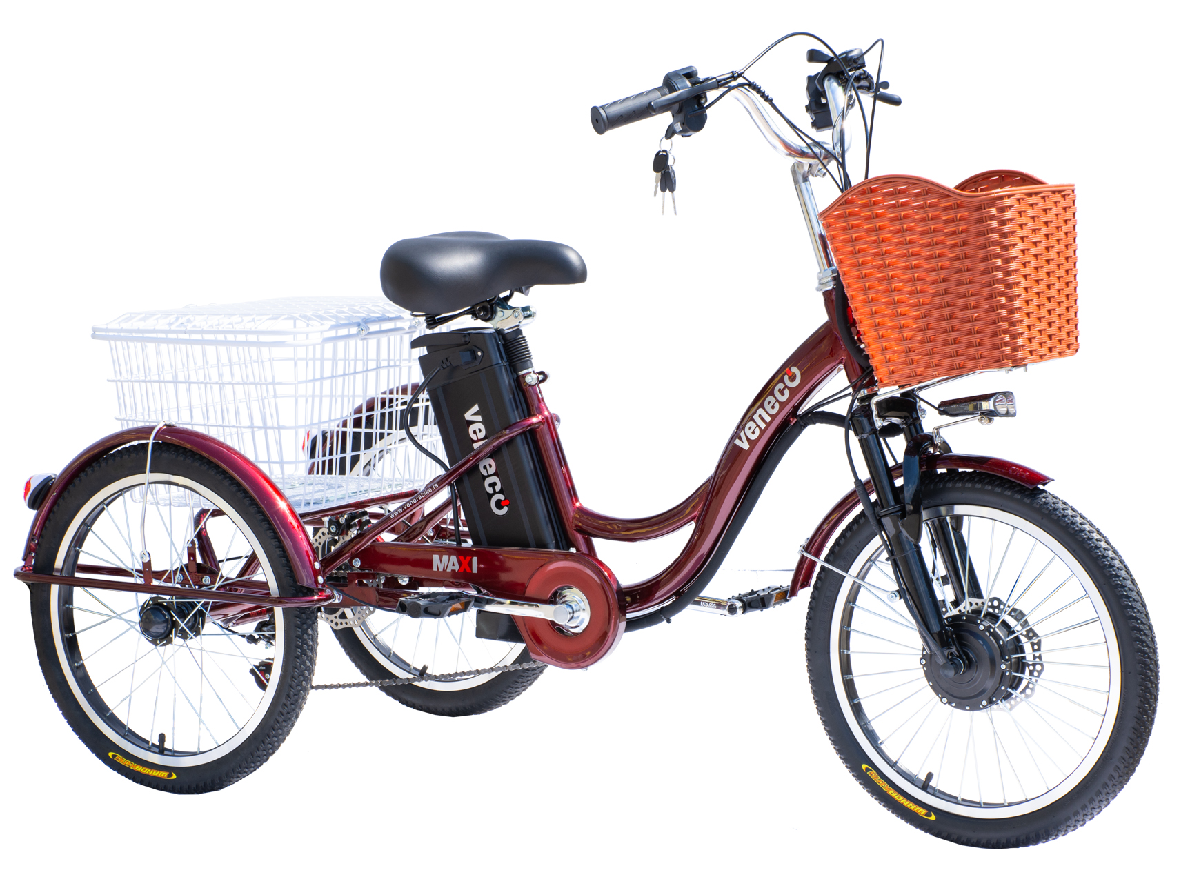 Električni bicikl Maxi crveni