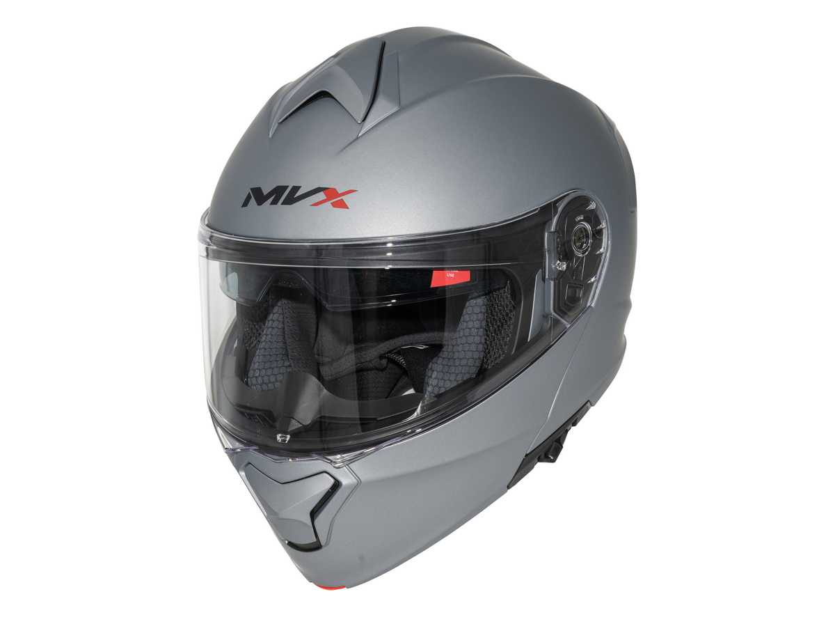 Kaciga za motor veličina XXL-MVX 935SV Flip Up dupli vizir siva