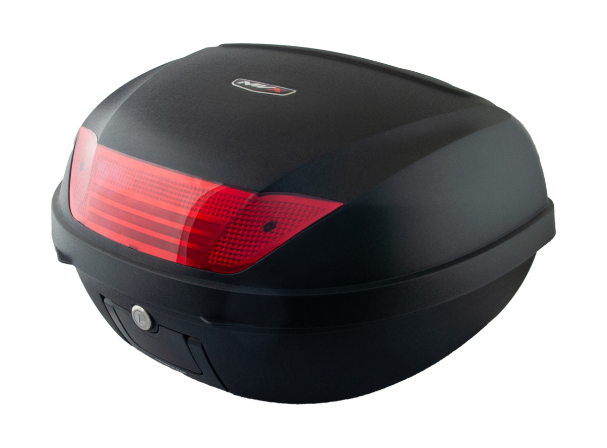 Kofer za motor zadnji crni sa reflektorom i naslonom 38L 59X46.5X33.5CM