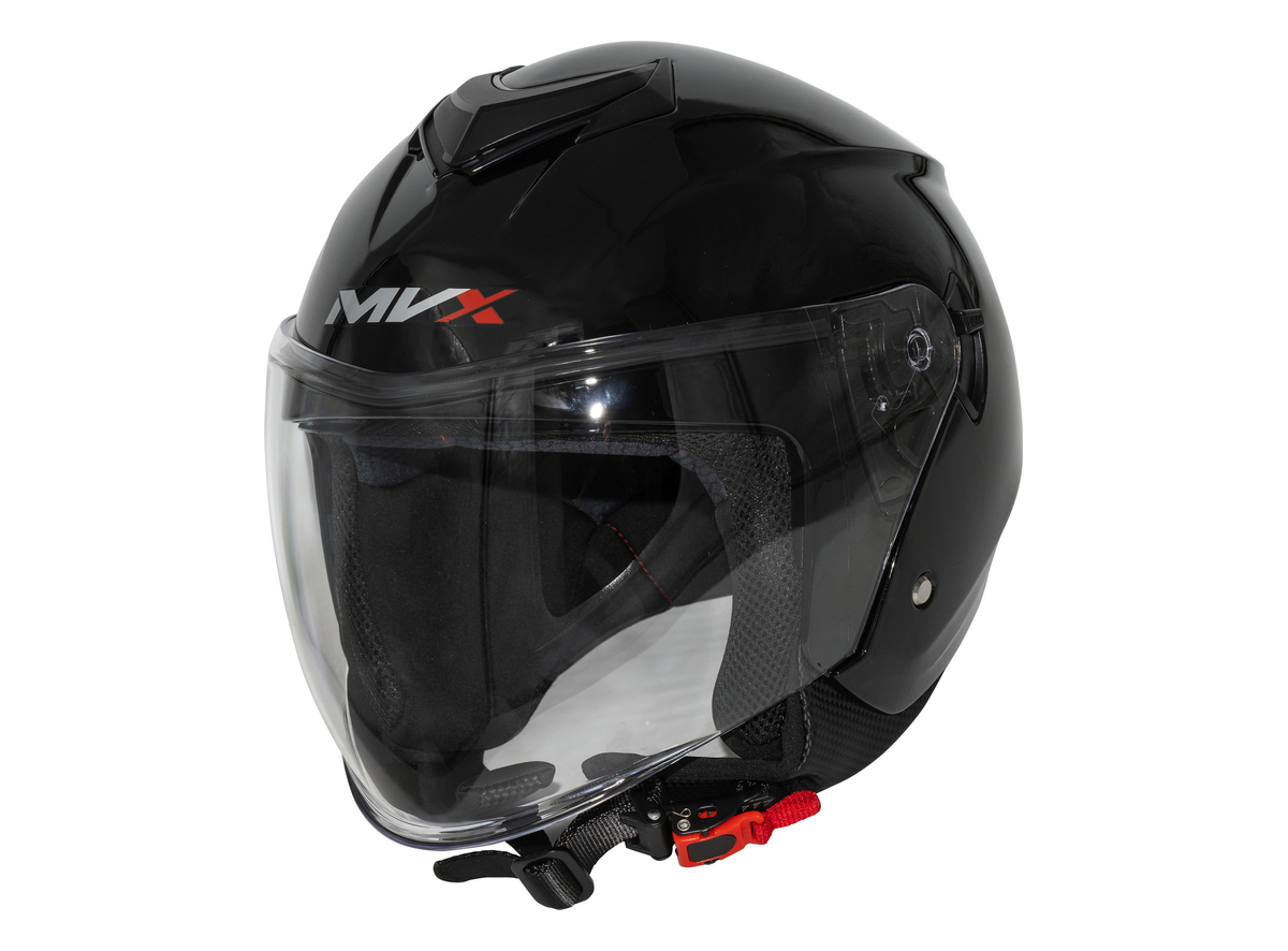 Kaciga za motor veličina M-MVX  852 Jet Open Face dupli vizir crna