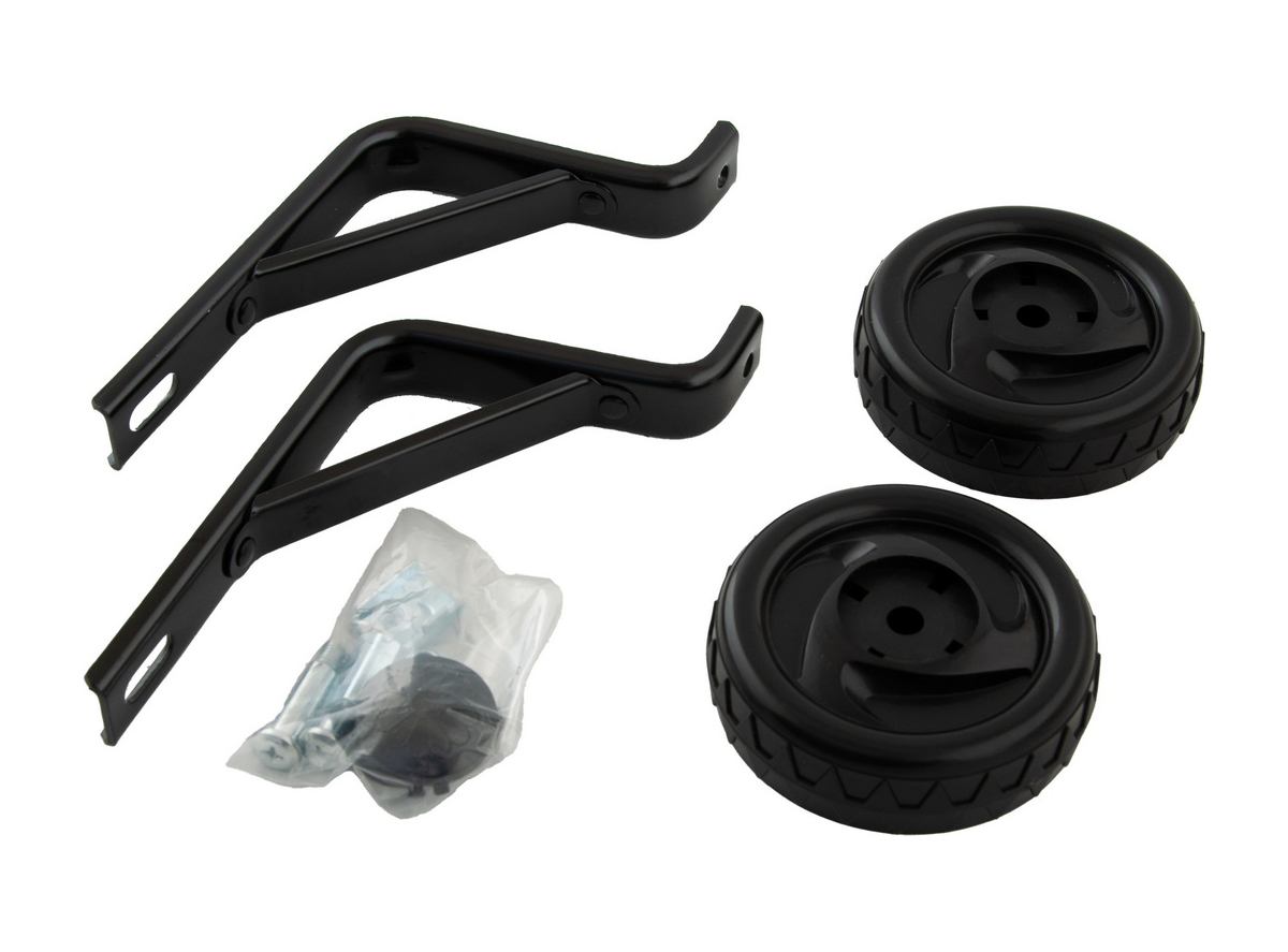 Pomoćni točkići široki sa držačima, crne boje 20”