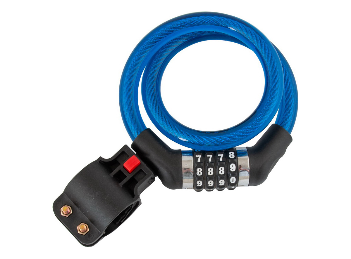 Brava spiralna na šifru 4 broja 15 x 650mm plava sa držačem